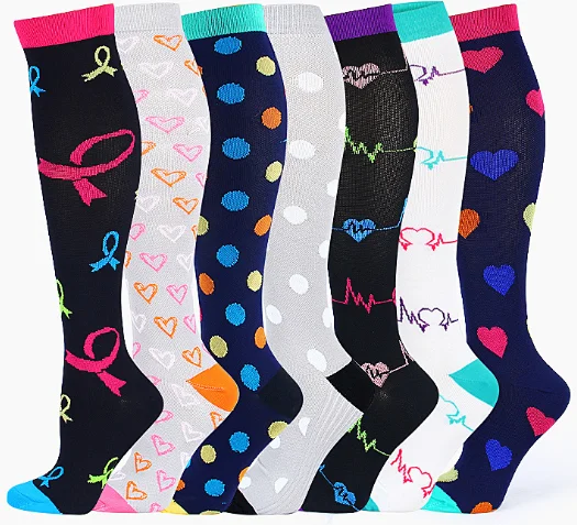 Customized Medical compression stockings for men 15-20 mmHg Sport Running women Nurse compression socks