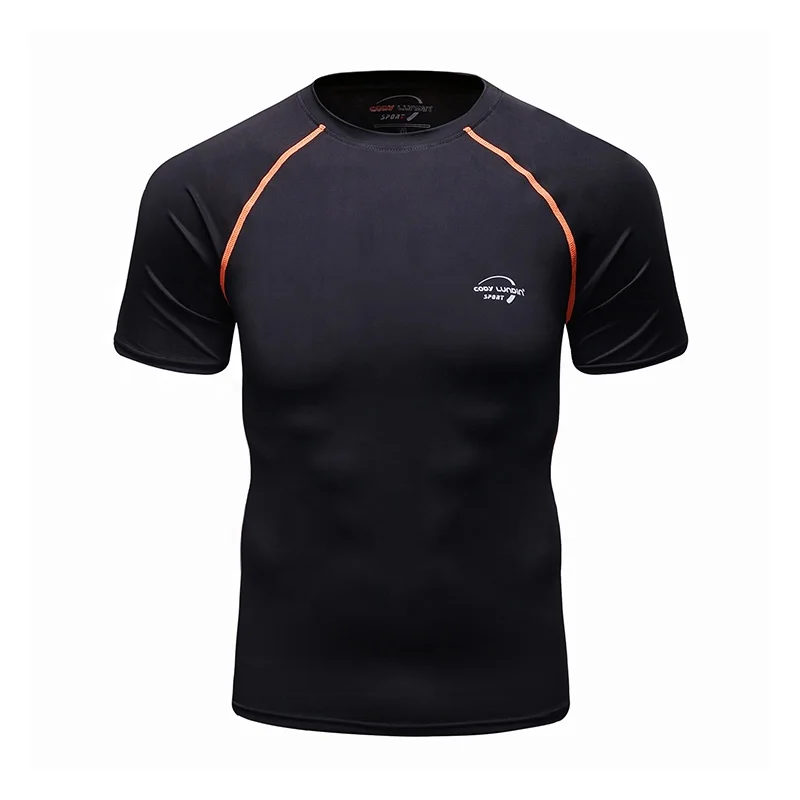 

Wholesale Gym Workout Running Quick Dry Clothes Mens Compression Gym T Shirt