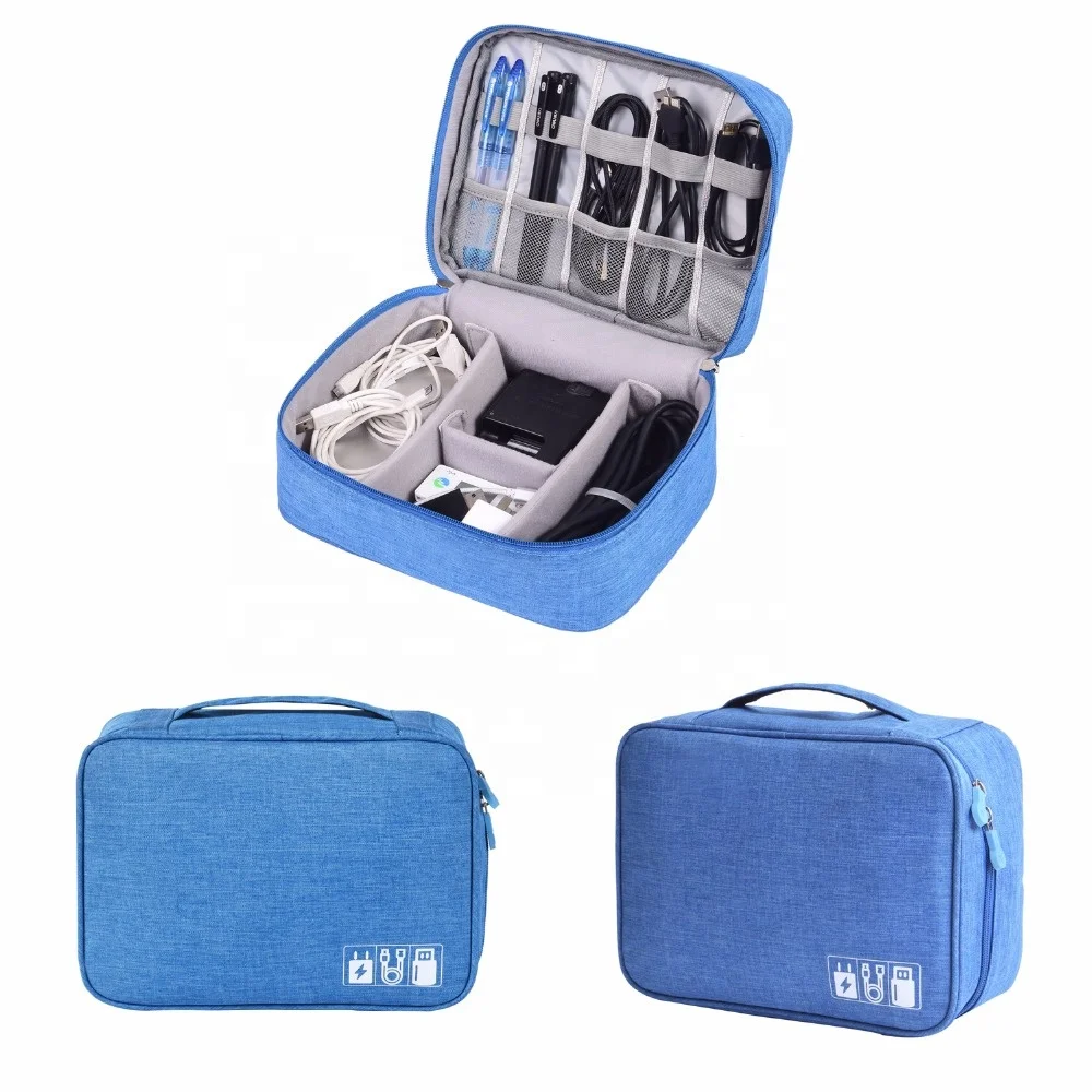 Factory New Custom Double Layers Travel Gadget Organizer Electronics