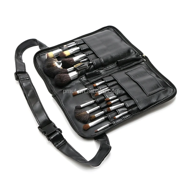 
New Arrival 24 piece makeup belt natural hair makeup brushes set 