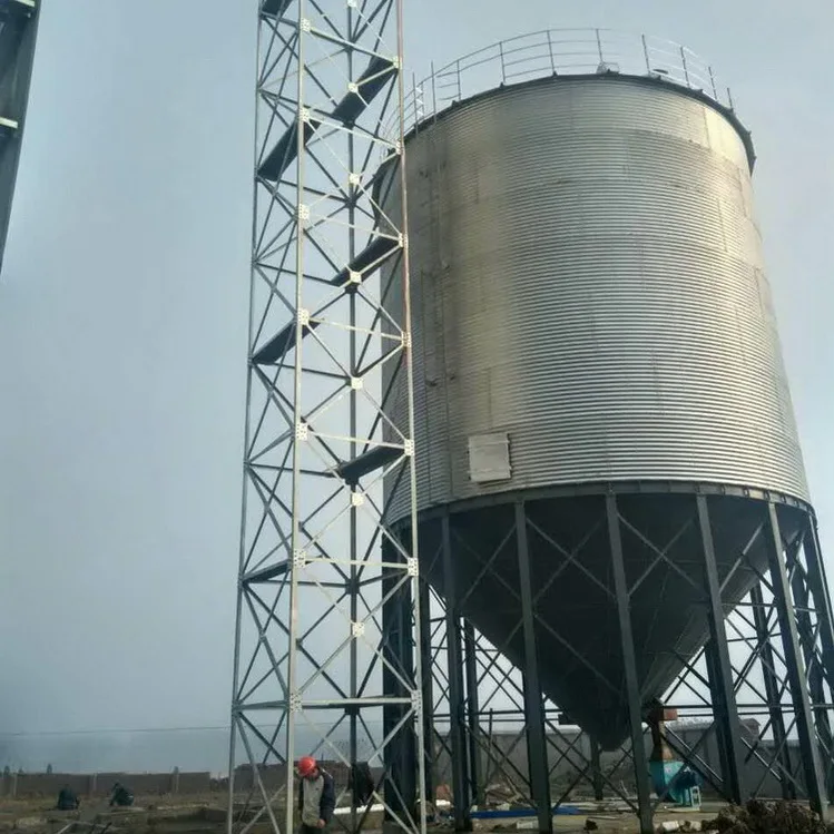 Homemade Free Chicken Feed Grain Storage Bin Bolted Assembly Corrugated