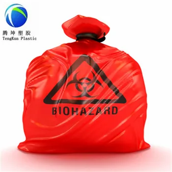 red plastic garbage bags