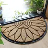 Semi circle rubber molded brush coir outdoor mats