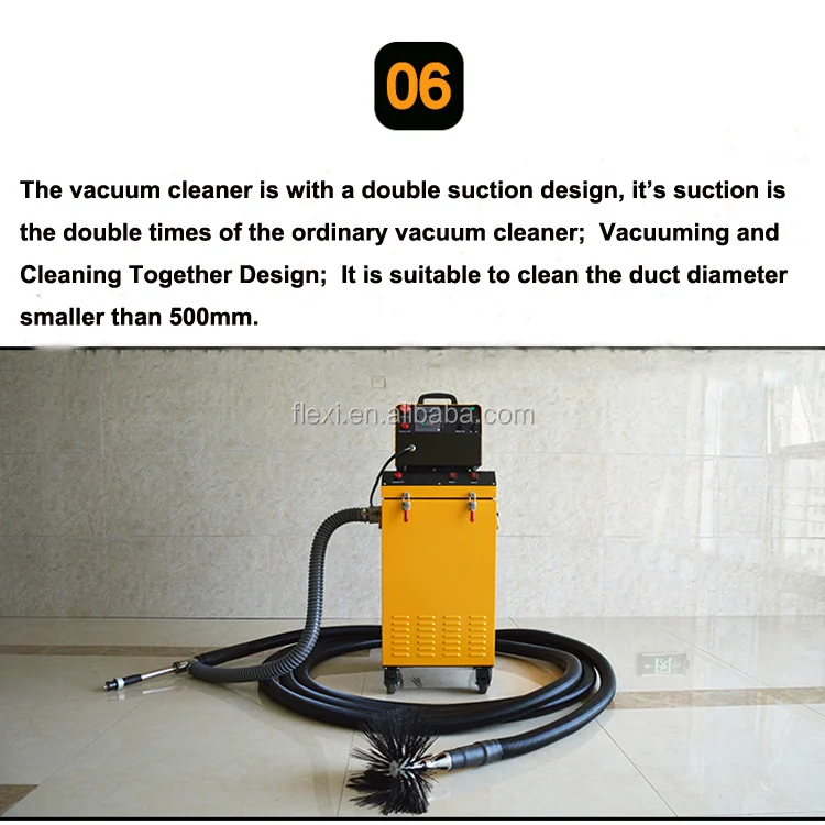 Rotary Brush Duct Cleaning Machine Rotating Brush Vacuum System With