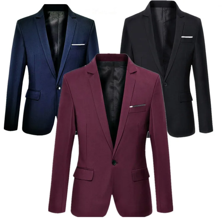 2019 Korean high quality fashion new slim fit casual men blazer