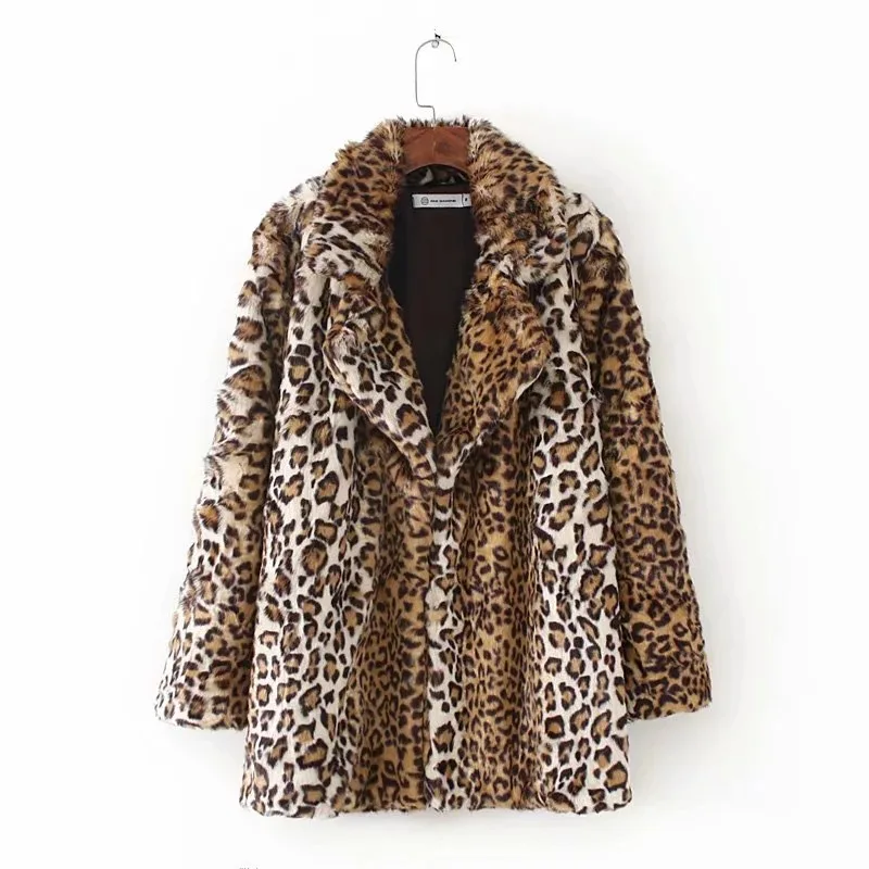 

Wholesaler Eco-Friendlyfaux fox fur leopard coat for women fall clothes Made In China, Picture