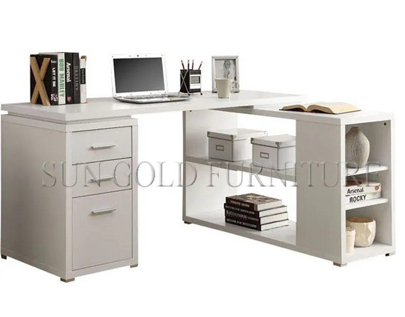 Estilo Ikea Modern Soho escritorio de oficina de esquina con gabinete