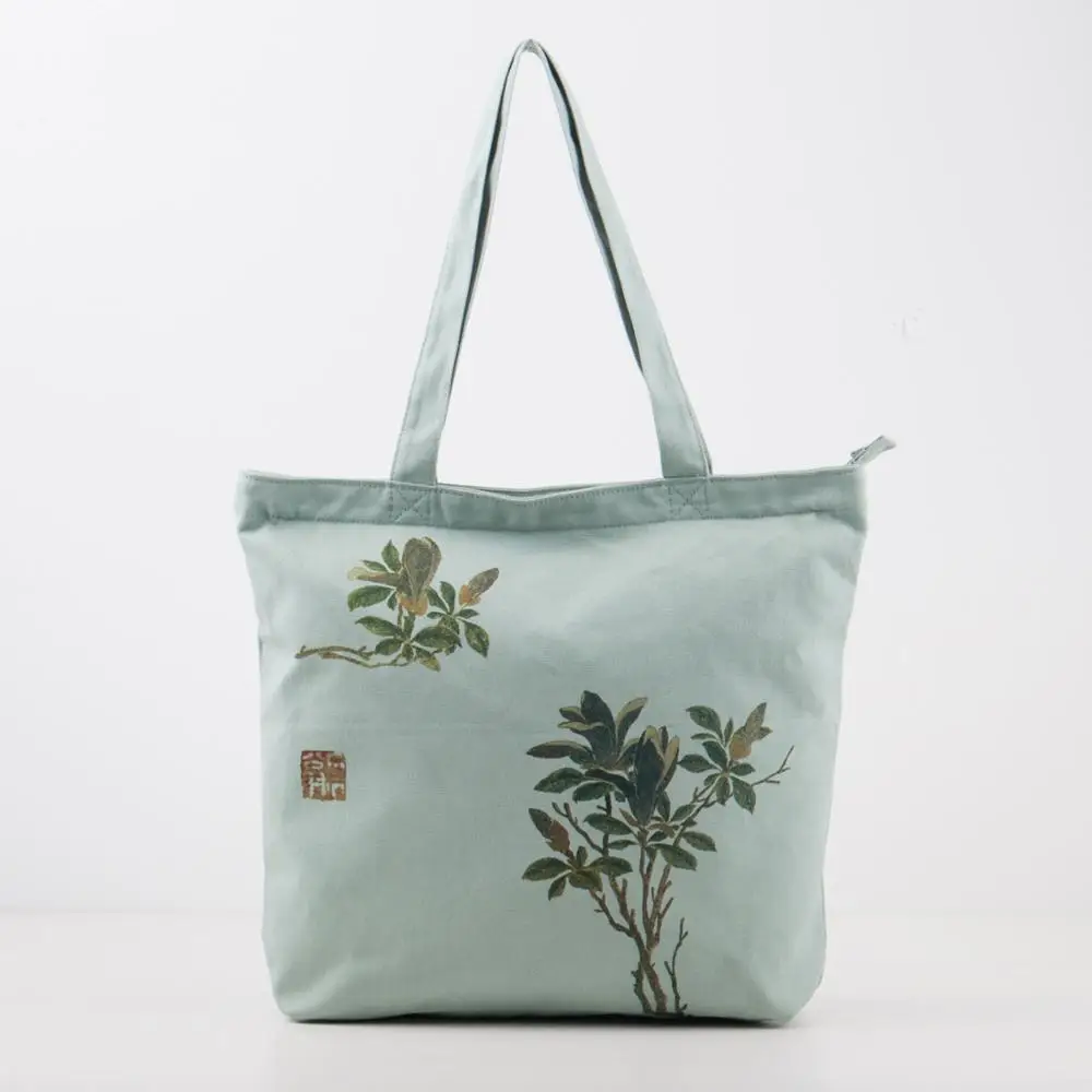 

Fashionable Light Blue Canvas Tote Bag, Cotton Hand Bag