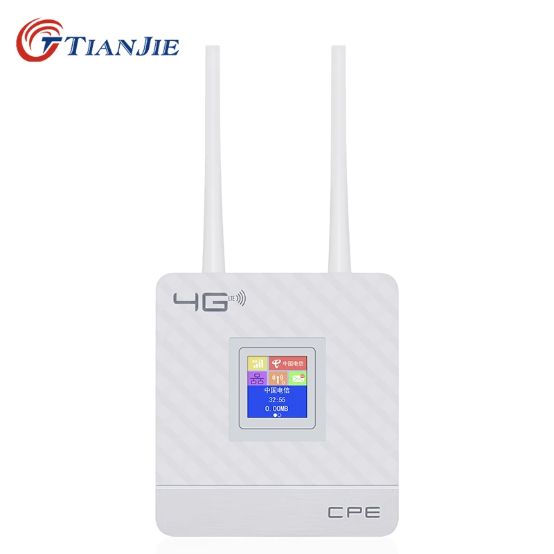 TIANJIE Wireless CPE 4G Wifi Router Portable Gateway FDD TDD LTE WCDMA Global Unlock External Antenna SIM Card Slot WAN/LAN Port