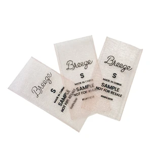 Transparent Silicon Feel Clear Soft Thin Printing TPU Washing Care Labels custom cotton polyester printing labels manufacturers