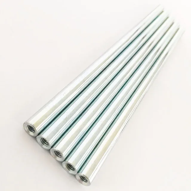 VMT Industry Customized Precision Steel Blue Plating M8 Internally Threaded Tube