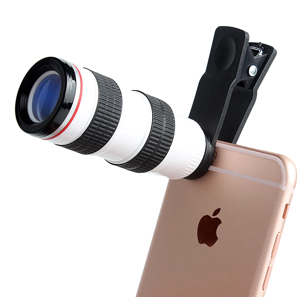 

Factory wholesale 8x telephoto zoom mobile phone camera lens telescope lens, Black;rose gold & customize the