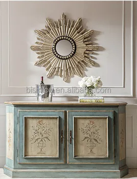 Elegant Home Decorative Side Cabinet Hand Painted 2 door 