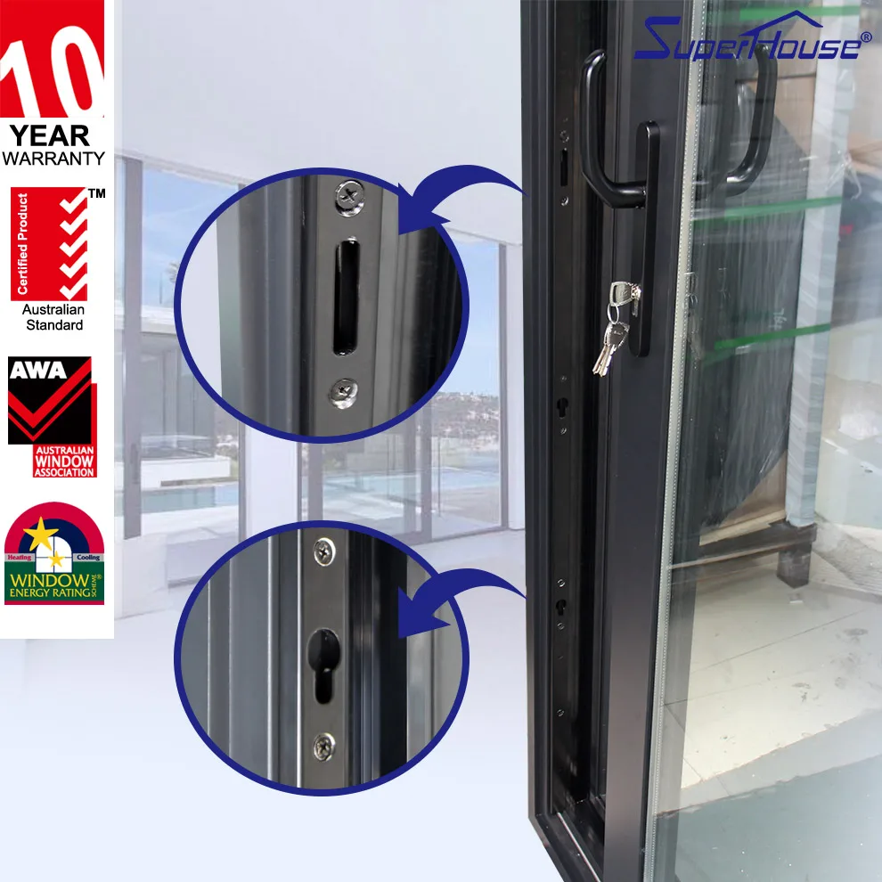 NFRC Sliding Doors Zealand Standard / Miami Dade Impact Glass /aama/australia Entry Doors Swing Aluminum Alloy Exterior Finished