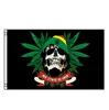 Custom Rasta Skull Polyester Flag, 3 by 5'