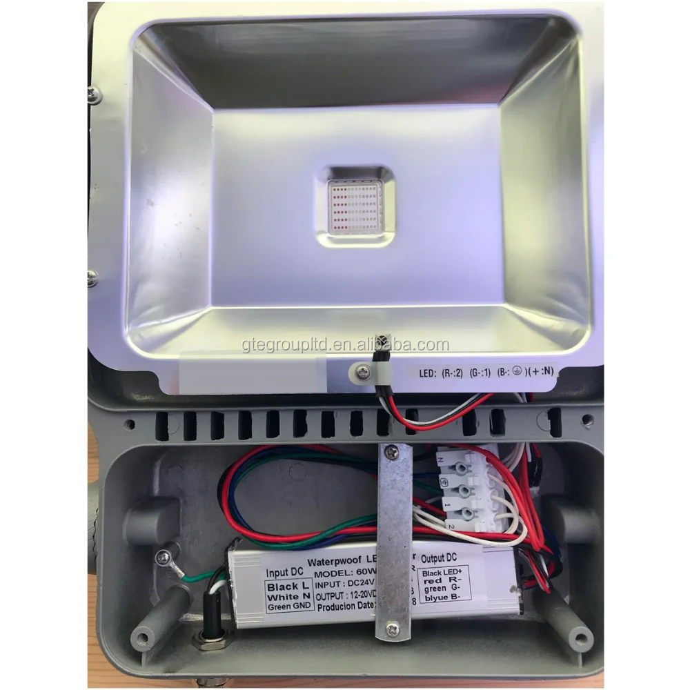 
GUBO RGB LED FLOOD LIGHT IP66 433HZ RF REMOTE 60W 3years warranty 