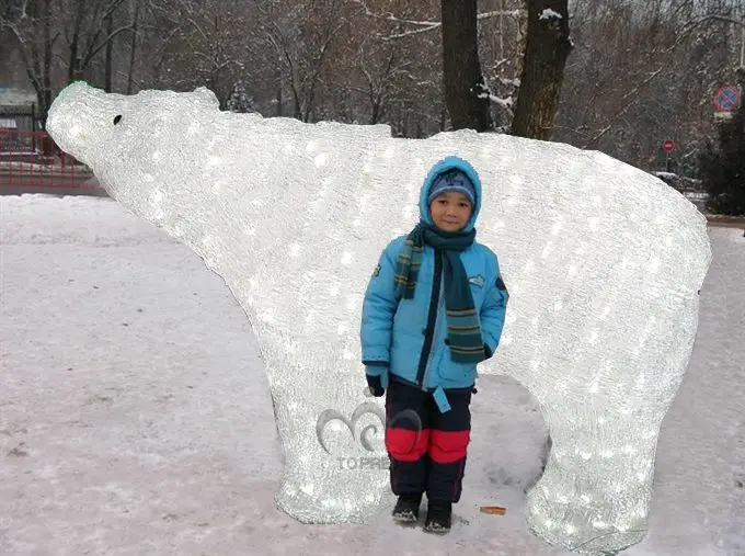 acrylic christmas polar bear