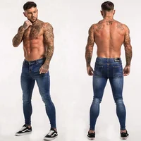 

China Factory Fashion Elastic Blue Denim Trousers New Style Jeans Long Pent Men