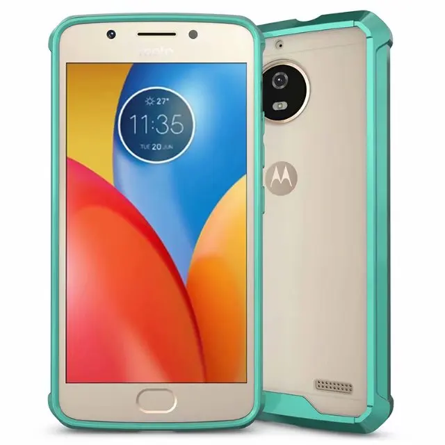Transparent shockproof hybrid knight case cover armor Slim Armor TPU+PC phone case for Motorola Moto E4