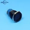1975Z IP67 19mm Latching 1NO1NC Ring Led Power Logo Black Housing Waterproof Elevator Push Button