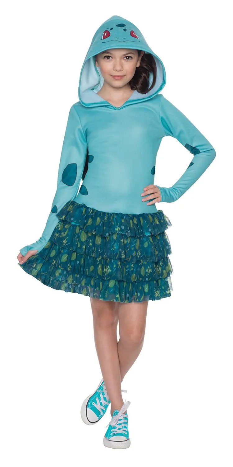 Rubie's Costume Pokemon Bulbasaur Child Hooded Costume Dress Costume, Medium