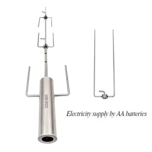 Image of BBQ - Barbecue Grill Spit Powered Automatic Rotary Skewer Battery AA