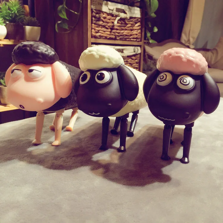 Cartoon Sheep Design Glass Water Bottle with Lids