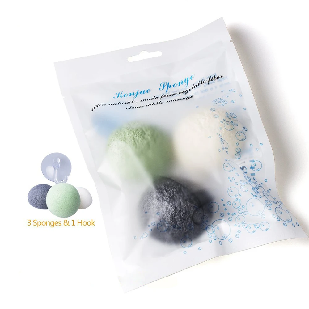 

Wholesale Organic Clay Beauty Packaging Body Shower Facial Bamboo Activated Charcoal Natural Bath Private Label Konjac Sponge, Bamboo charcoal / white / green tea / red clay / pink clay;etc.