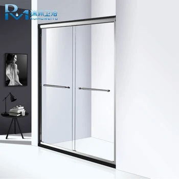 High Quality L Shaped Aluminum Double Sliding Glass Enclosure Shower Door Custom Design Aluminum Frame Bath Shower Unit View Sliding Glass Shower