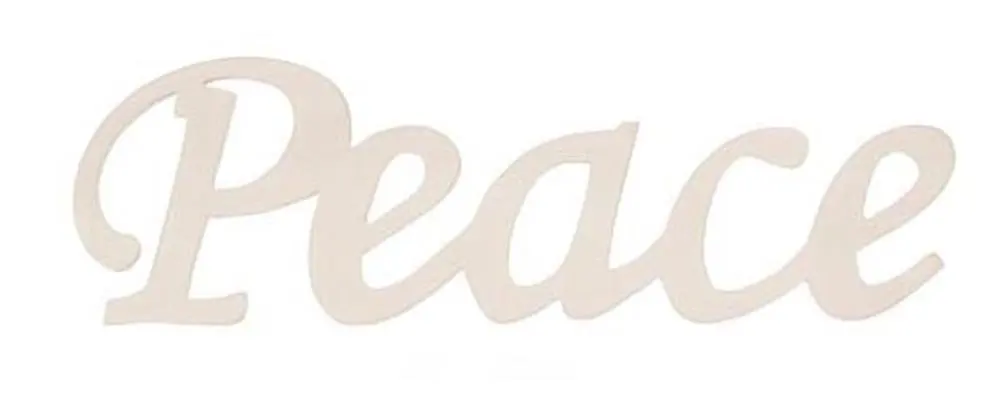 Darice 9110-22 Wood Script Word, Peace