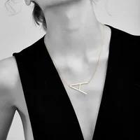 

Liliflor Letter Necklaces Alphabet Initial Pendants Necklace Gold Stainless Steel Choker Necklace for Women Jewelry P9027-G