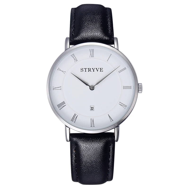 

New Brand Stryve Men Ultra thin watches Hot sales 3ATM Waterproof Japan Movement Wristwatches Women And men Hot Sales Relos
