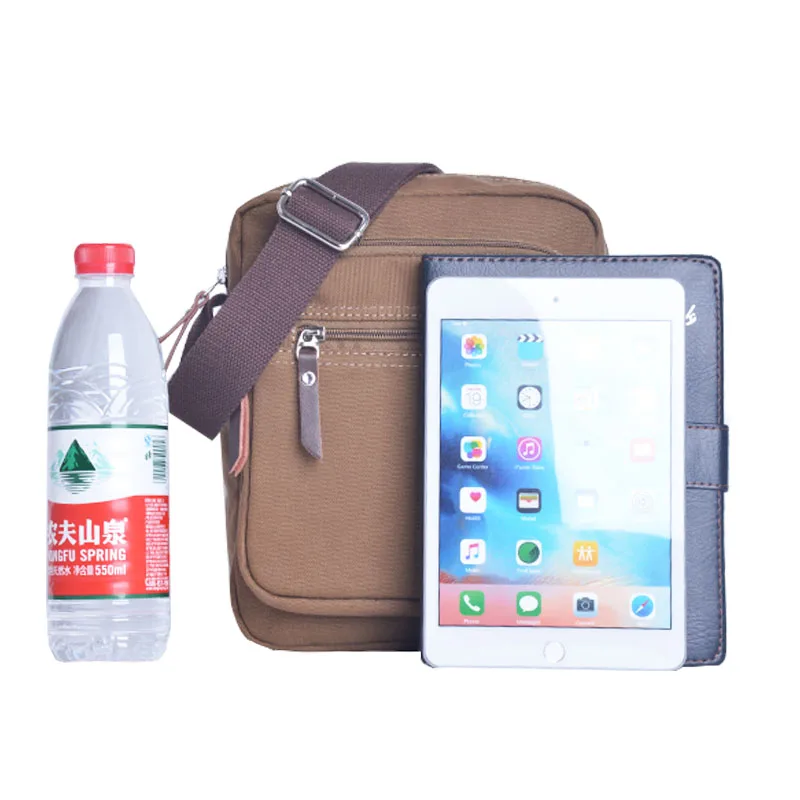 Mens Casual Blank Canvas Crossbody Messenger Sling Shoulder Bag