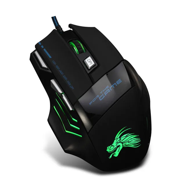 

Professional 5500DPI LED Optical 7D USB Wired Gaming Game Mouse Pro Gamer Computer Mouse For PC High Quality, Black