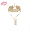 European and American fashion armor neck chain collars New fashion in Europe and the exaggerated necklaces wish sequins double