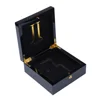 Black antique wooden perfume box custom with lock in selling luxury arabic antique printed wooden perfume box