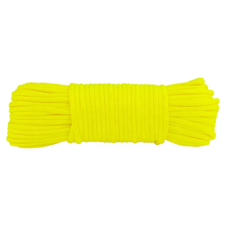 

Hiking Braided Rope Custom 4mm 9 Strands Tent Rope Nylon Fluorescent Light Neon Rope, Multi color 4mm neon rope