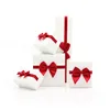 Luxury custom gift box ring double ring pendant necklace fashion bow jewelry gift box