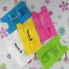 One touch wing design silicone rubber cell phone stand card holders/silicone stand holder card,card holder with build-in stands