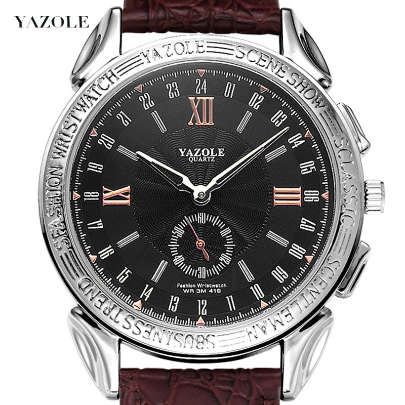 

Yazole Z 419 Yazole China Manufacturing Luxury waterproof wrist watch business men watch, Black and white dial