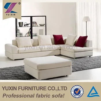 Snug Feel At Home L Shaped Sectional Sofa With Big Square Ottoman