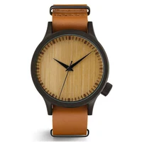 

Simple Style Leather Strap Quartz Analog Wood Watches For Women And Men Fashion Gift Watches Bracelet Watches