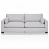 Modern Living Room Set Light Gray Leather Chesterfield Sofa