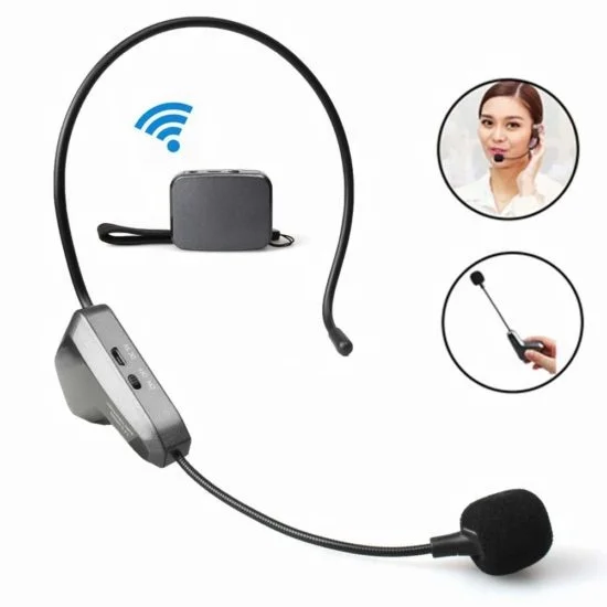 

New Hands Free Lightweight wireless Headworn Mic Headset Microphone