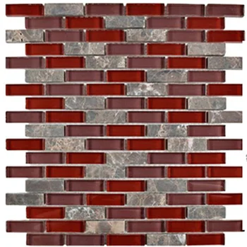 China Whole Red Backsplash Strip Gl Mosaic Wall Tile Backsplash Strip Gl Mosaic Wall Tile
