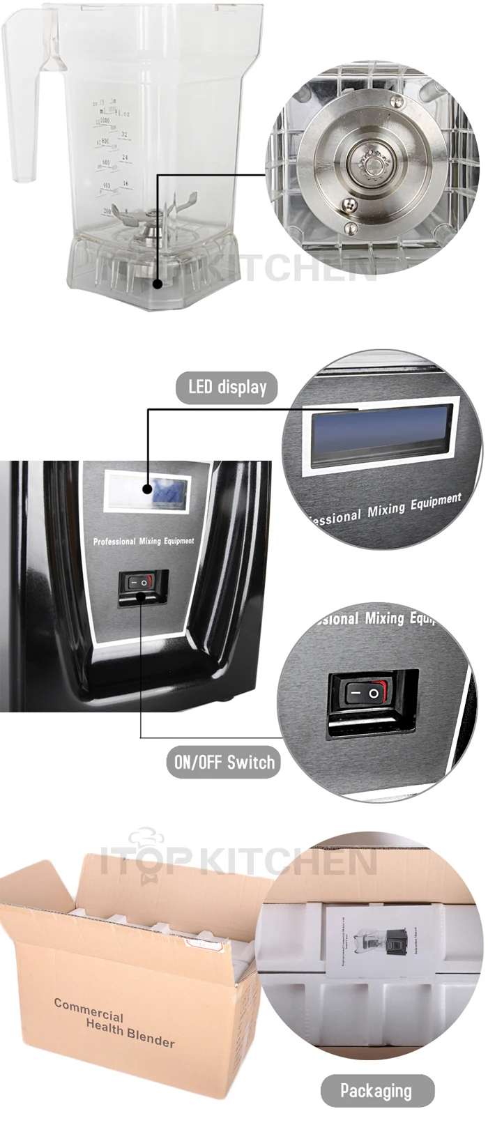 Commercial Blender With Sound Cover Multifunction Juicer Sound Proof