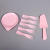 Customize plastic cake plate fork knife set tableware for sale