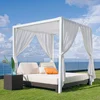 Deck Chair Pool Side Rattan Wicker Lounge Bed