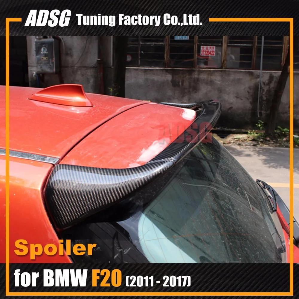 P Style Carbon Fiber Rear Trunk Lip Tail Wing Roof Ducktail Spoiler For