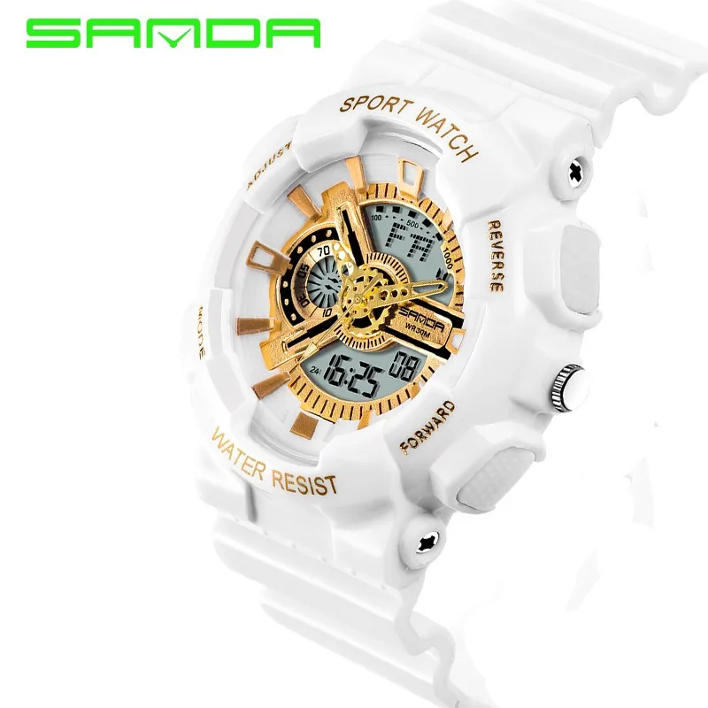 

multifunction army quartz led clock for men top brand Sanda outdoor 30m waterproof dive sport watch digital analog luxury watch